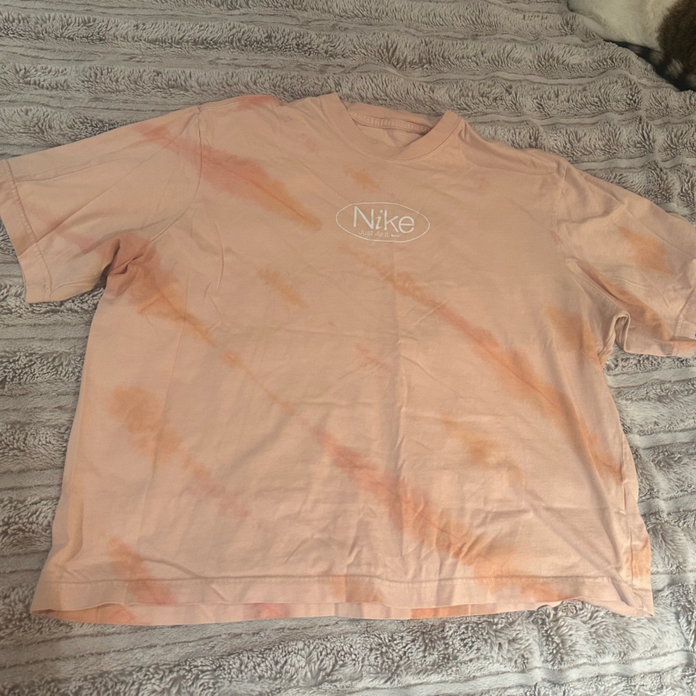 Nike Women's Pink Tie-Dye Top